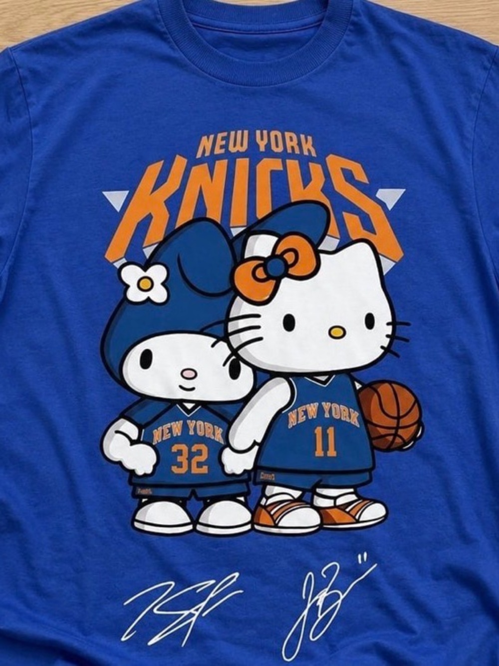 Hello Kitty x New York Knicks Blue Graphic Tee